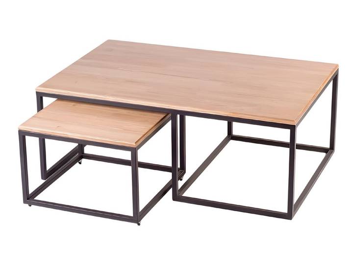 JVmoebel Couchtisch Beigefarbener Holztisch im modernen Design mit klaren Linien (Packung), Made in Europe