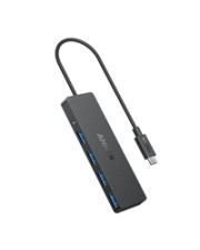 Anker Innovations USB-C Data Hub 4-in-1 4x USB-A 3.0 5Gbit/s black Schwarz (A8309G11)