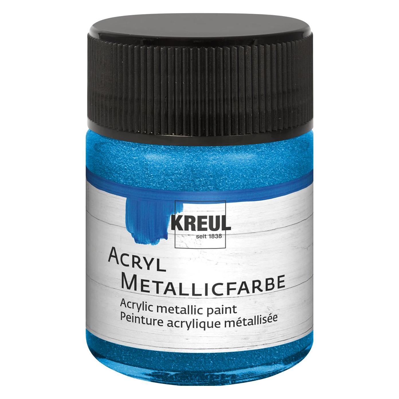 Kreul Acryl Metallicfarbe, cremig deckend, 50 ml (50 ml) (77575)