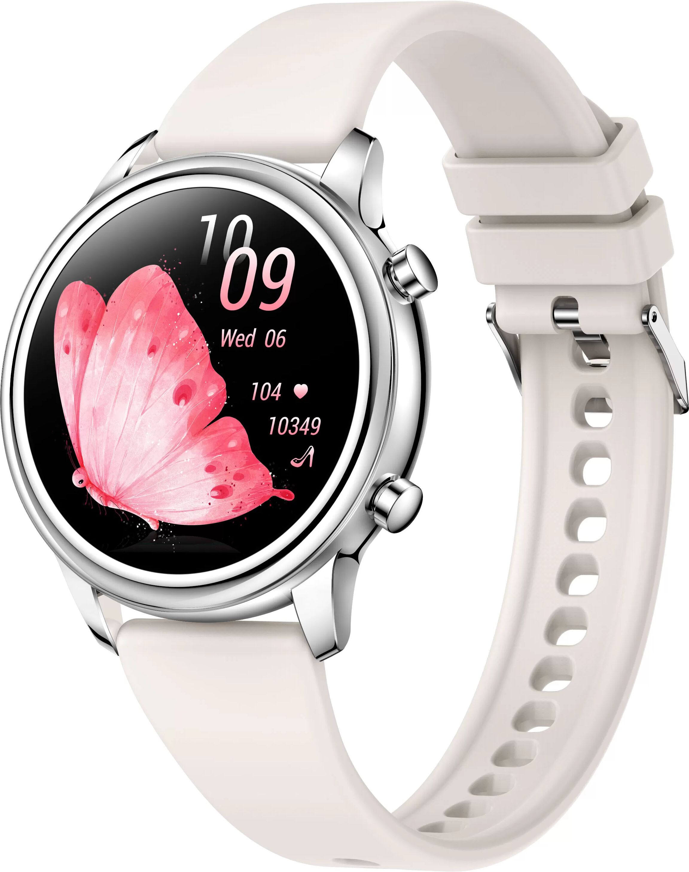 INF Smartwatch mit Fitness-Tracker und erweiterter Gesundheitsüberwachung Silber