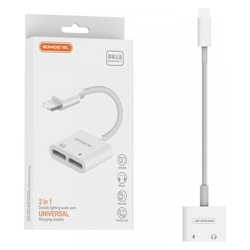 Somostel USB-Adapter SMS-BZ05 Lightning - Lightning x2 Weiss (28265) (Lightning, Lightning) (28265)