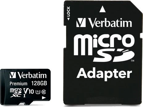 Verbatim Premium microSDXC 128 GB UHS-I V10 U1 + SD-Adapter