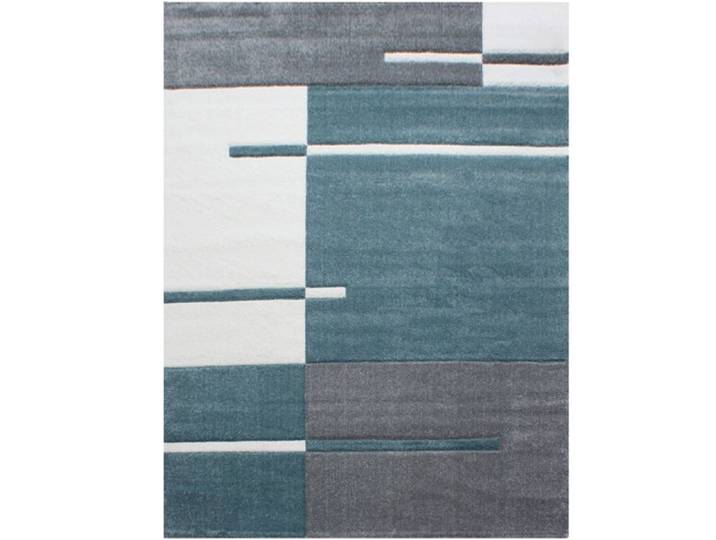 TRAITS - Tapis géométrique - Bleu 160 x 230 cm