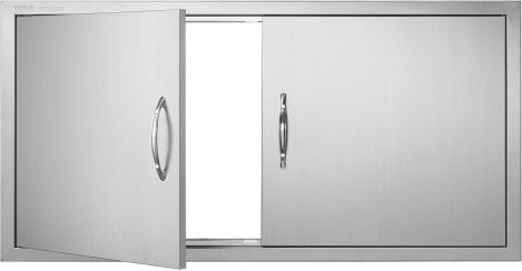 VEVOR Dubbele roestvrijstalen grilltoegangsdeur voor buitenkeukens en grillstations, 1067 x 534 mm