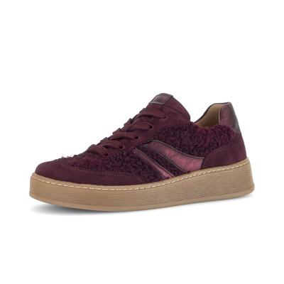 Sneaker GABOR "Sneaker low", Damen, Gr. 43, rot, Schuhe Sneaker