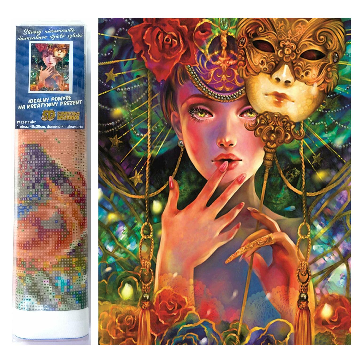 Norimpex Diamant Malerei Karneval Maske 30x40cm (1007289)