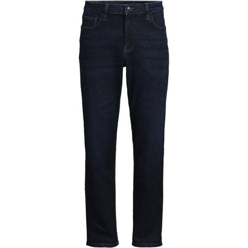 All-Day CoolMax Straight Fit Stretch-Jeans, Herren, size: regular, Blau, by Lands' End