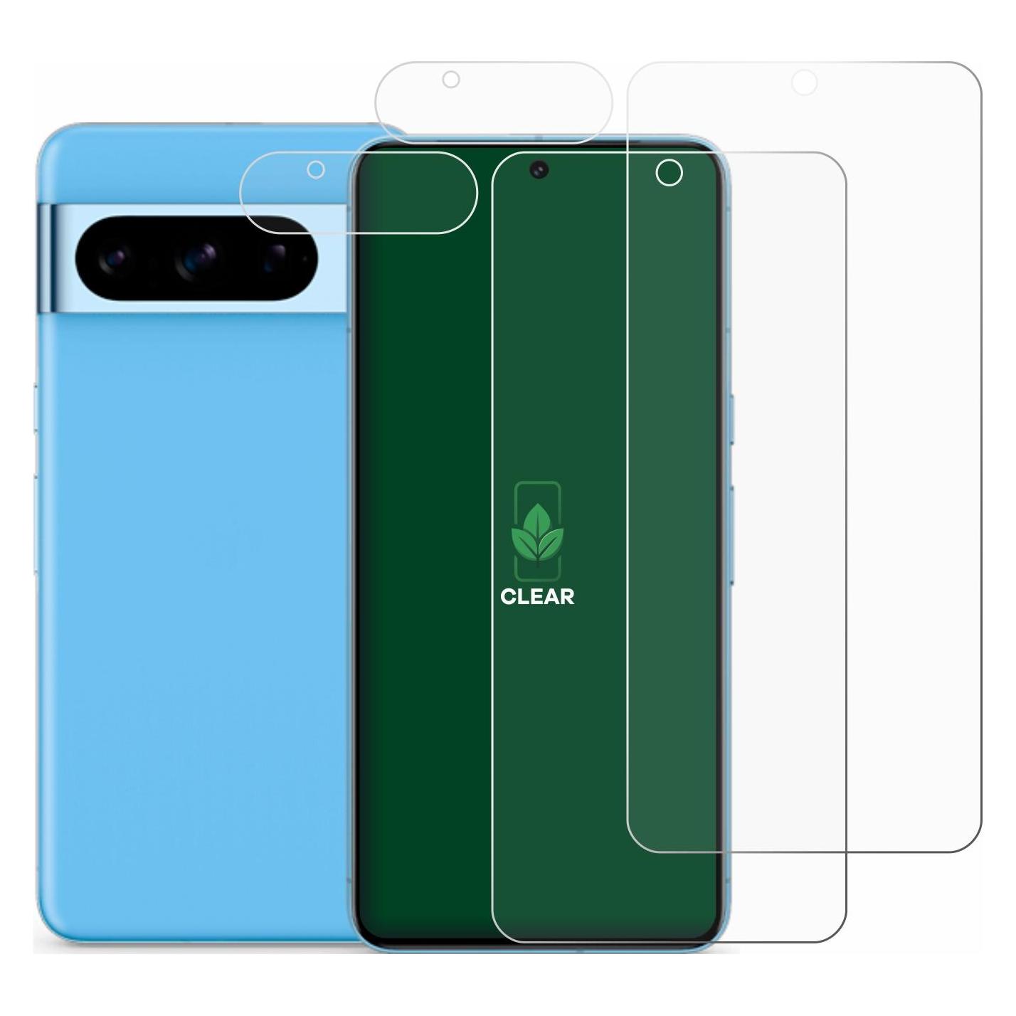ScreenLeaf Schutzfolie für Google Pixel 8 Pro (Display+Kamera) Displayschutz Display Schutz Folie Klar (Google Pixel 8 Pro) (6151214)