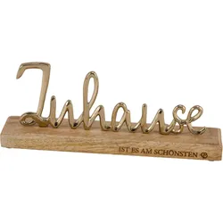 Schriftzug ZUHAUSE (LBH 19x5x8 cm) - gold - LBH 19x5x8 cm