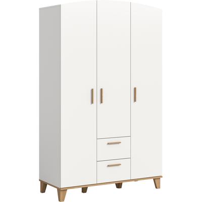Kleiderschrank HOME AFFAIRE "LASSE, Schlafzimmerschrank, Garderobe, Schrank", weiß (weiß, artisan eiche nachbildung), B:122cm H:198cm T:51cm, FSC-zertifizierter Holzwerkstoff, Schränke, Kleiderschrank,...