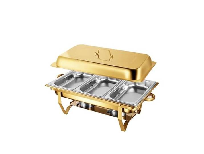 Chafing Dishes for Buffet Chafing Dish Buffet-Set chafing dish Mit verschiedenen Speisepfannen, Kombi-Speisewärmer for Veranstaltungen und Hochzeiten