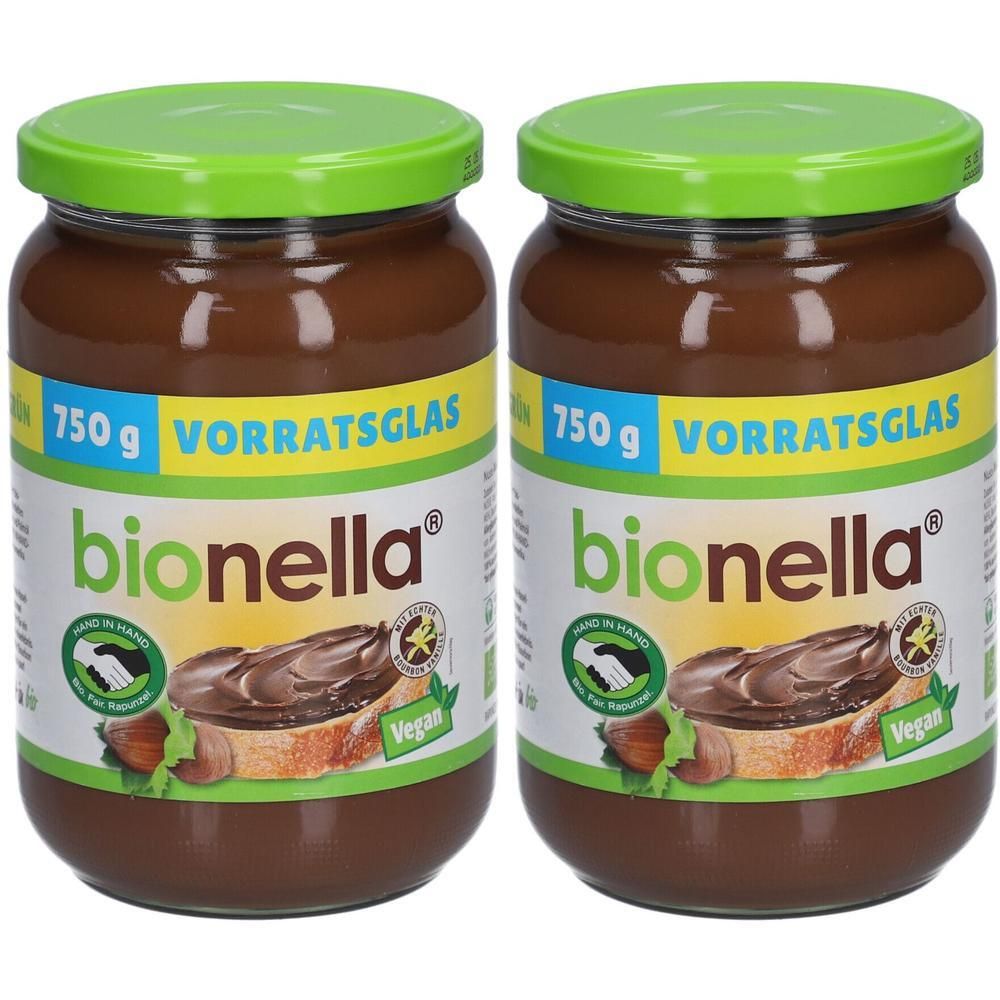 Rapunzel bionella Nussnougat-Creme vegan HIH 2x 2x750 g