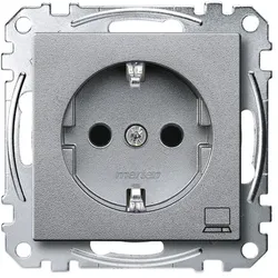Merten SCHUKO-Steckdose, System M, mit Kennzeichnung Computer (aluminium matt)