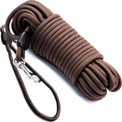 Uplift Picks Heavy Duty Long Dog Tracking Leash For Training And Outdoor Adventures coffee 20m