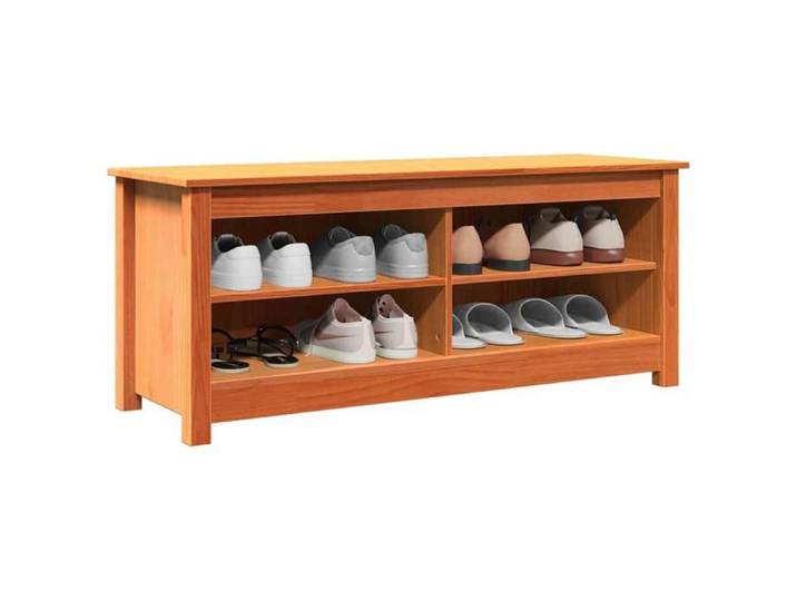 PROMOTION Cabinet/meuble à chaussures industriel - Banc de rangement Brun cire 110x38x45 5 cm Pin massif 737646