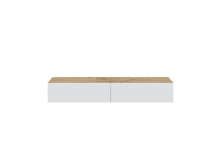 Calicosy Hängeschrank mit 2 Klappen und 2 Aufbewahrungsnischen L180 cm - Kaway, Weiß, 34.5x28x180 cm, Wohnzimmer, TV Möbel, TV-Zubehör