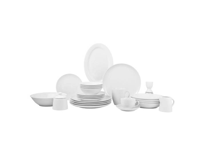 Novel Kombiservice, Weiß, Keramik, 100-teilig, 200 ml,250 ml,370 ml,640 ml, Lfgb, lebensmittelecht, Essen & Trinken, Geschirr, Geschirr-Sets, Kombiservice
