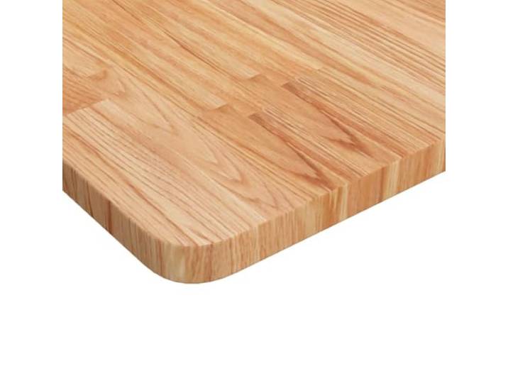 KTHLBRH Tischplatte Eiche massiv 80 x 80 x 2,5 cm hellbraun Massives Eichenholz, lackierte Oberfläche, vielseitig einsetzbar für Tische und Regale