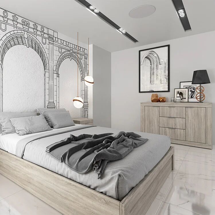garneroarredamenti Comò 120x80h cm moderno rovere sonoma Vincenzo