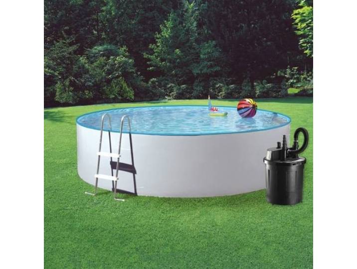 SPLASH Poolset Stahlwandbecken 360 x 90 cm Sandfilteranlage Leiter sofort startklar!