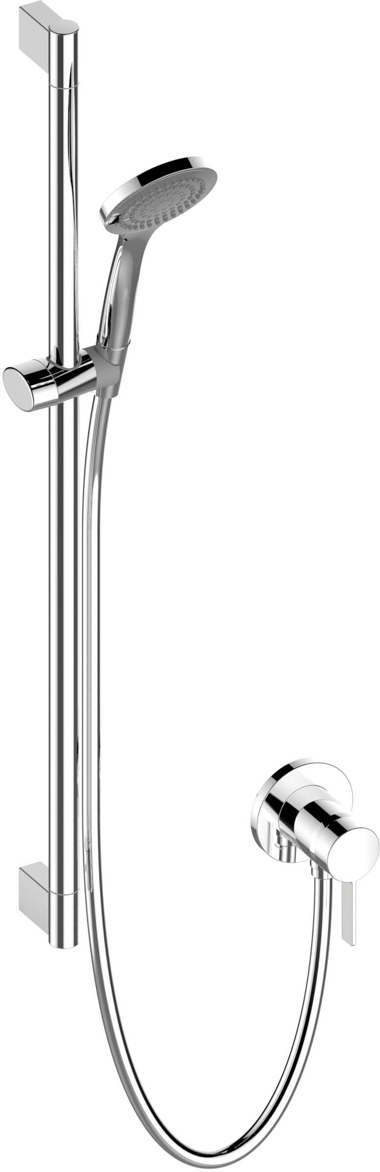 Keuco IXMO SOLO ensemble de douche 59601010001 chrome, avec rosace ronde, 1 consommateur