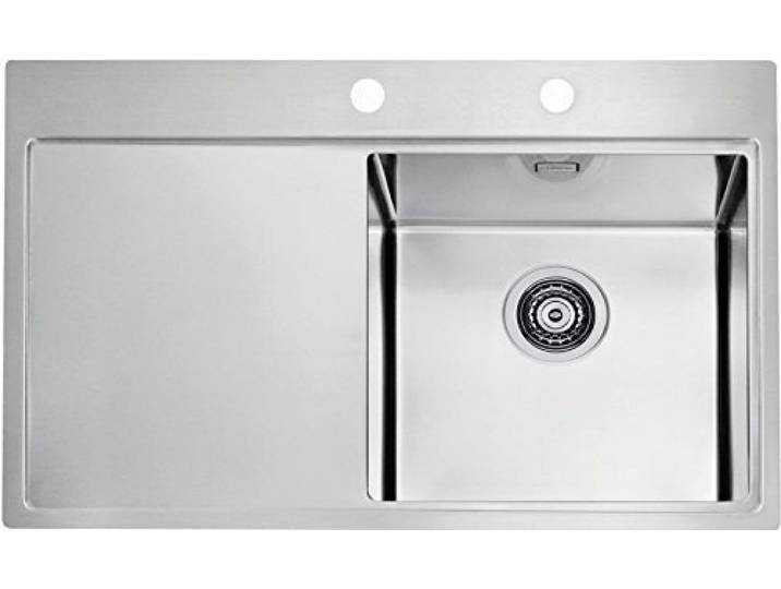 Alveus Edelstahl Einbauspüle 790 x 525 mm Küchenspüle Pure 40 Fernbedienung (Becken Rechts)