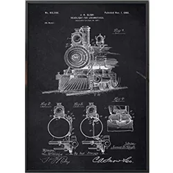 POSTER Eisenbahn Nägel Patent A3 Rahmenlos