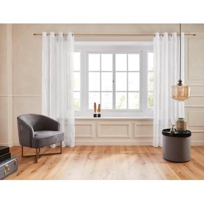 Gardine OTTO HOME "Mila" Gr. 2, weiß, B:140cm H:175cm, Voile, Polyester, Gardinen, Gardine, mit Wellenmuster bestickt, monochrom
