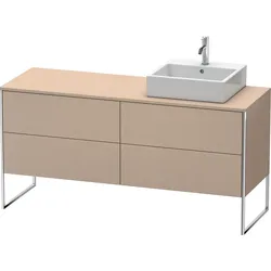 Duravit XSquare Konsolenwaschtischunterbau freistehend, 4 Auszüge, Becken rechts, 1600x778x548mm, XS4924R7575, Farbe: Leinen