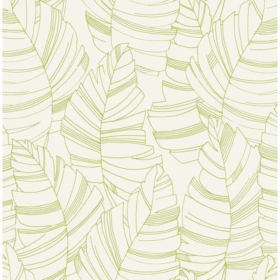 Seabrook Designs Day Dreamers Jungle Leaves Unpasted Wallpaper