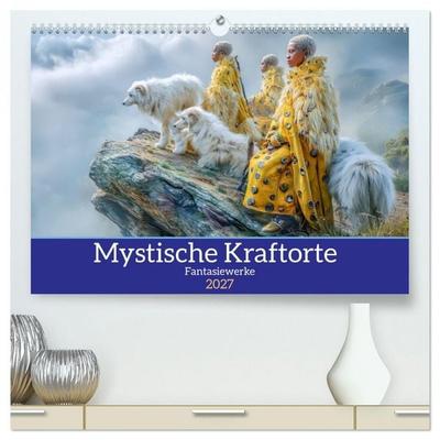 Mystische Kraftorte - Fantasiewerke (hochwertiger Premium Wandkalender 2027 DIN A2 quer), Kunstdruck in Hochglanz