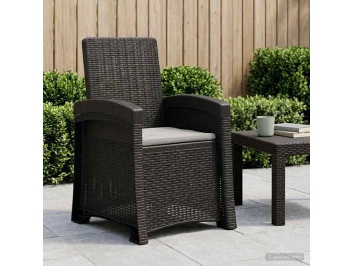 Liegesessel Garten Rattan-Optik Anthrazit und Hellgrau PP Verstellbar 3-fach verstellbare Rückenlehne, wetterbeständig, leicht beweglich, pflegeleicht, für Garten Terrasse Balkon