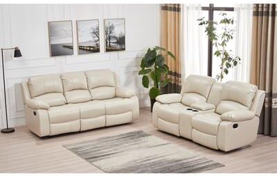 Betsy Furniture 2 Piece Bonded Leather Reclining Living Room Set, Sofa and Loveseat