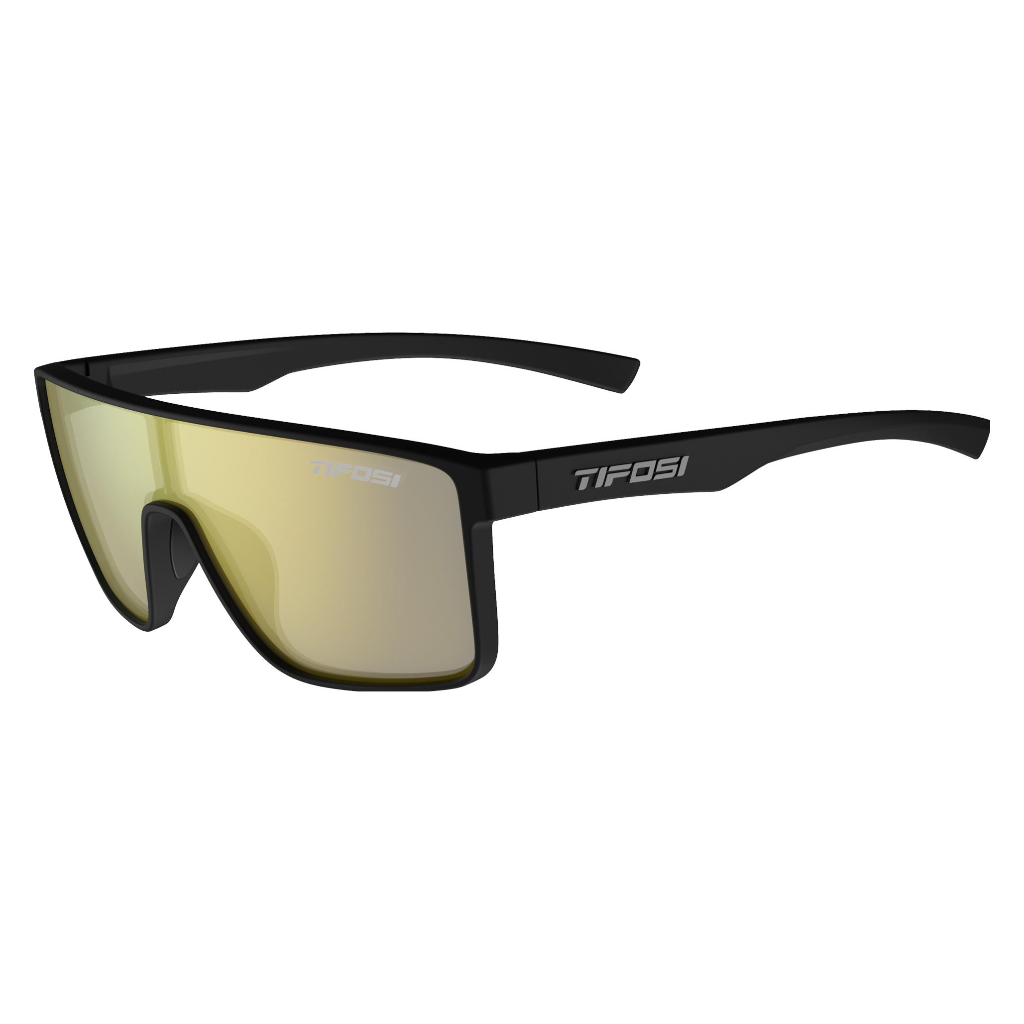 Tifosi SANCTUM mattschwarze Brille (1 rauchgelbes Glas 11,2 % Lichtdurchlässigkeit) (PREMIERE: 01.02 (Rauchgrau, Smokey Yellow) (44461876)