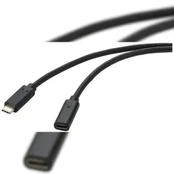 Renkforce USB-Kabel USB 3.2 Gen2 (USB 3.1 Gen2) USB-C® Stecker, USB-C® Buchse 2.00 m Schwarz PVC-Man