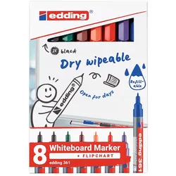 edding Whiteboardmarker 4-361-8-S2999 1mm sortiert 8 Stück