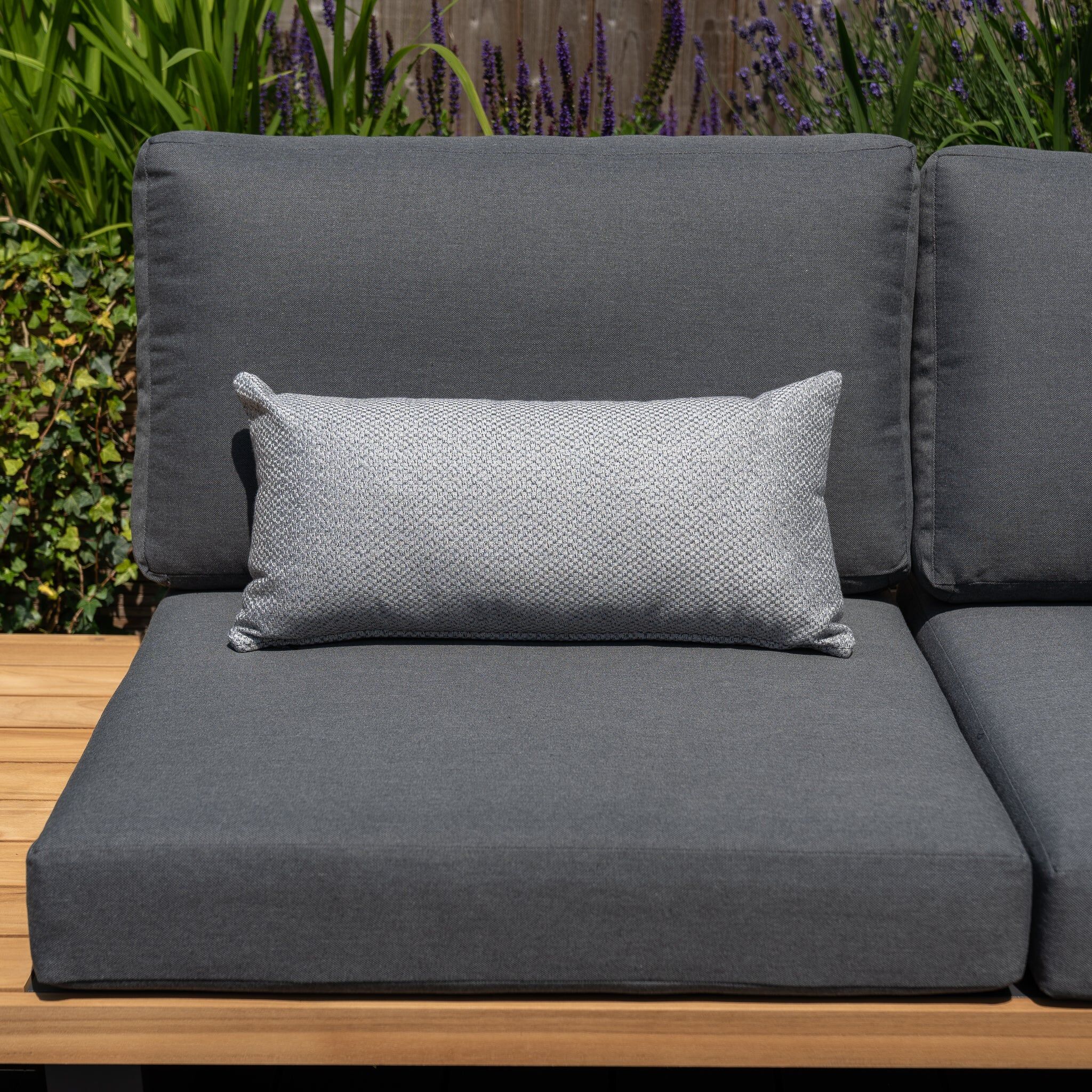 Harbour Lifestyle Agora Senda Ceniza Bolster Scatter Cushion - 60cm x 30cm