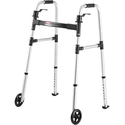 VEVOR Gehgestell 158 kg, Gehilfe mit Rädern & 8-fach verstellbarer Höhe, Gehrahmen aus leichtem Aluminium, Rollator mit Vorderrädern für Senioren & Erwachsene, Gehbock 605x385x755-955 mm