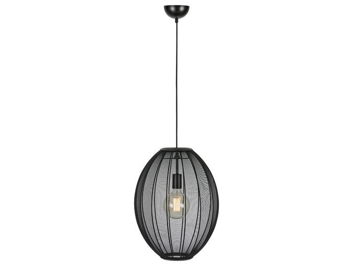 Markslöjd Pendelleuchte Florence, Schwarz, oval, 40x50x40 cm, beliebig kürzbar, Lampen & Leuchten, Innenbeleuchtung, Hängeleuchten, Pendelleuchten