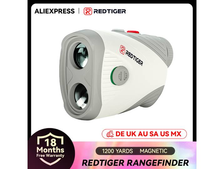 Télémètre de golf REDTIGER avec fonction de pente, portée laser de 1200 yards, grossissement 7X, télémètres rechargeables pour le golf