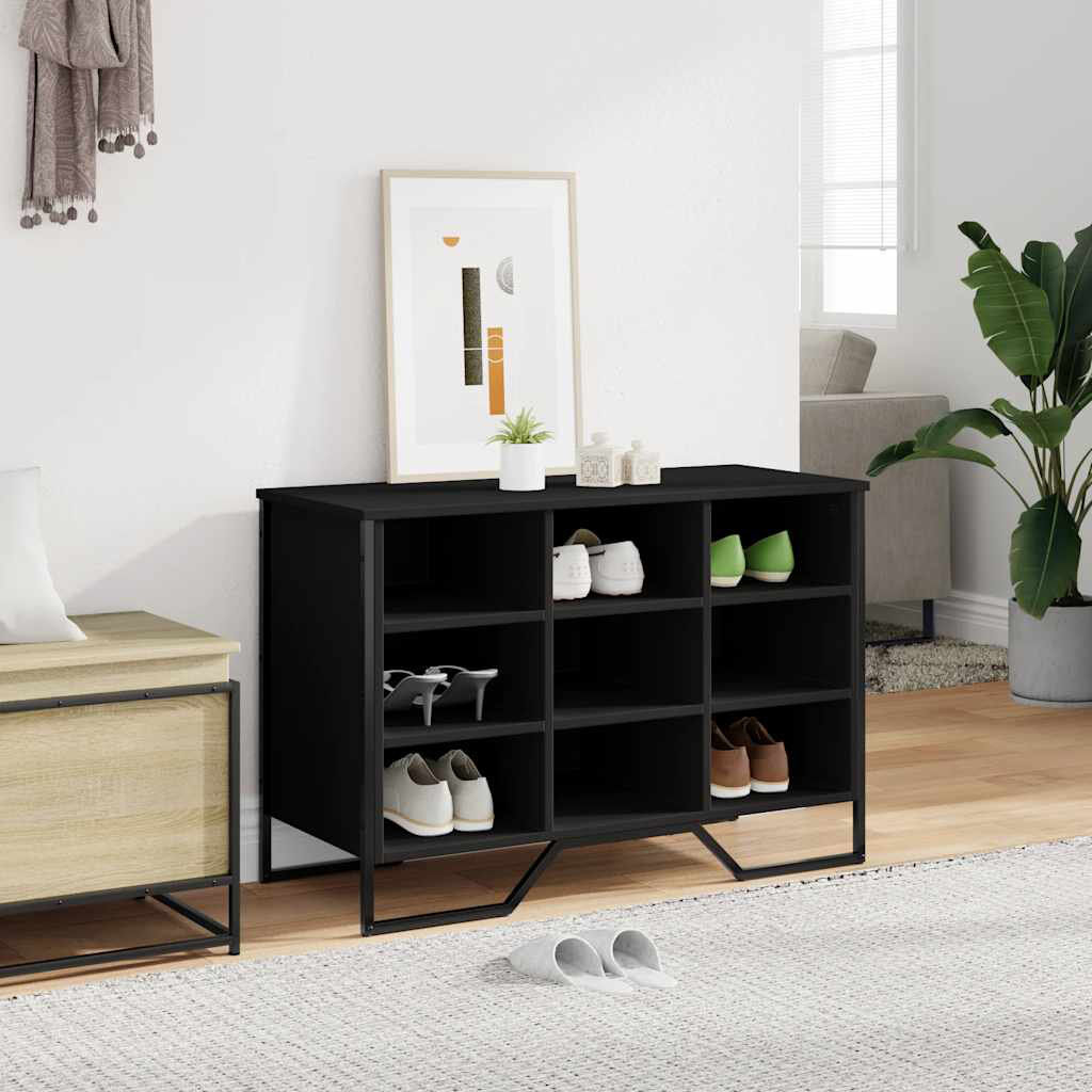 17 Stories 9 Pair Shoe Storage Cabinet Black 9