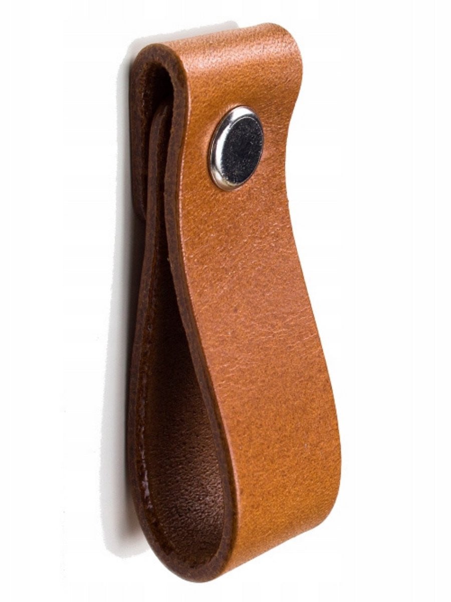 Black Tree 6G20 Leren Meubelgreep Cognac Handgemaakt met Schroef