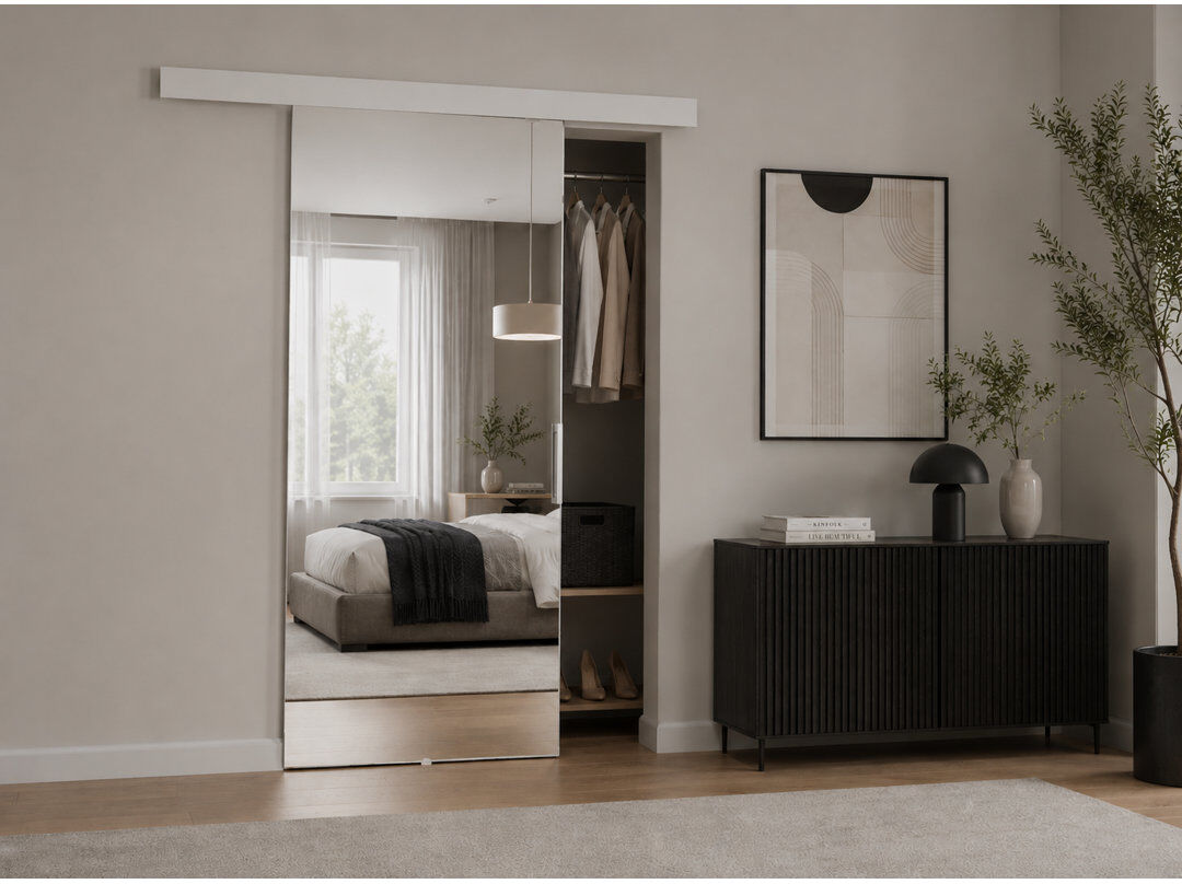 Brayden Studio DOOR MESTO 1 Black 66 cm x 205 cm
