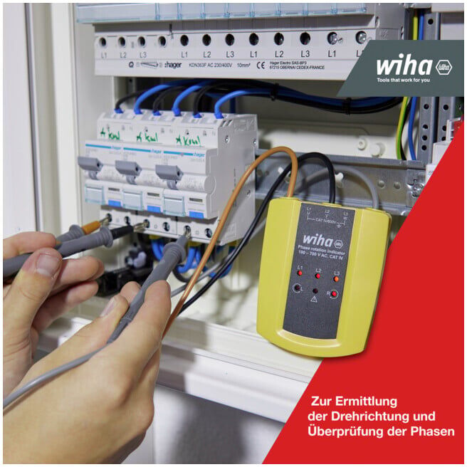 Testeur de continuité Wiha jusqu'à 400 V CA, CAT II 2 piles AAA incluses (45222)