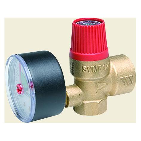 Csdk SL Csslr Plus samlesaet m sikkerhedsventil 2,5 bar. ½"x¾" SVM & manometer 0-4bar (0215725)