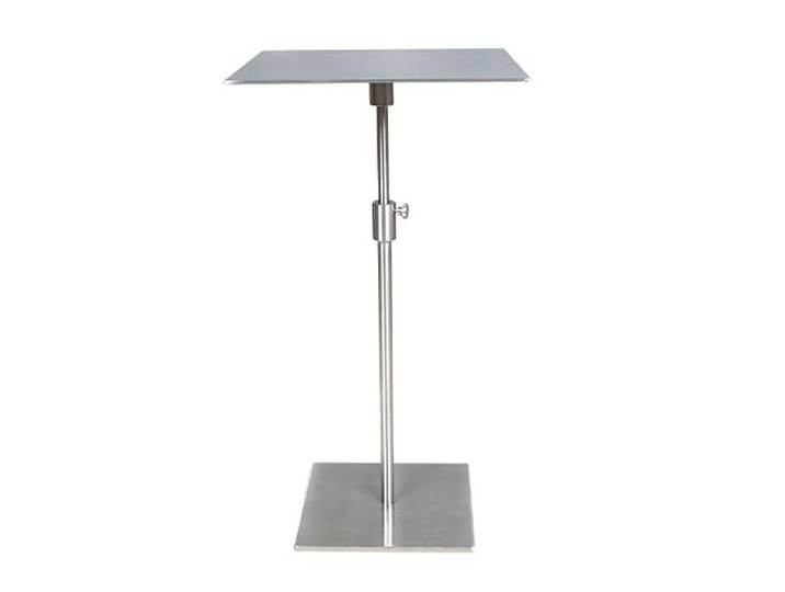 YCCHAH Sofatisch Hebe-Beistelltisch aus Edelstahl, Kleiner runder Tisch, hoher Fuß, Teetisch, Sofa, beweglicher Beistelltisch, Kaffee, einfacher Wohnzimmer-Beistelltisch(Metallic,Square)
