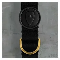 Morso Halsband Hond Gerecycled Gold Caviar Goud, Halsband + Leine