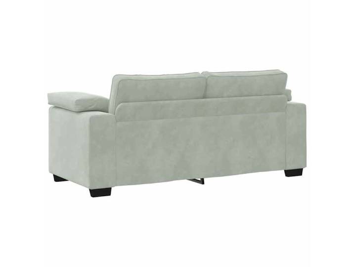 BURKE@ Petit Sofa - Canapé causeuse - 1/2 personnes - gris clair 140 cm velours SS1781