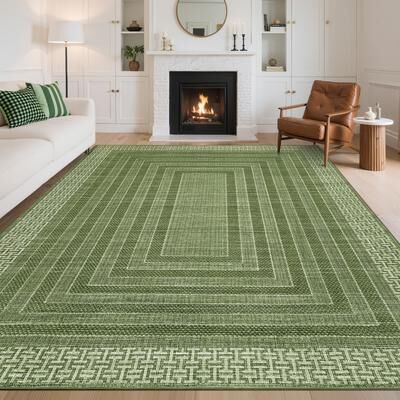 "Garvee Modern 10'X13'Area Rug,Architectural Geometric Low Pile Washable Rug - 2'3"" x 12' Runner"
