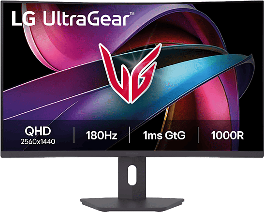 Monitor gaming - LG UltraGear™ 32G600A-B, 31.5" QHD, 180 Hz, 1 ms, VA curvo 1000R, 2x HDMI, AMD FreeSync™